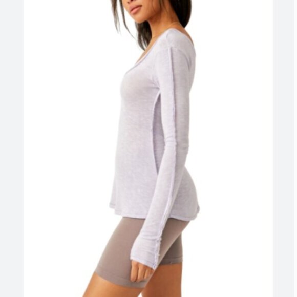 new FREE PEOPLE  VISCOSE cabin fever top in Evening Haze 196T0 - Picture 5 of 6